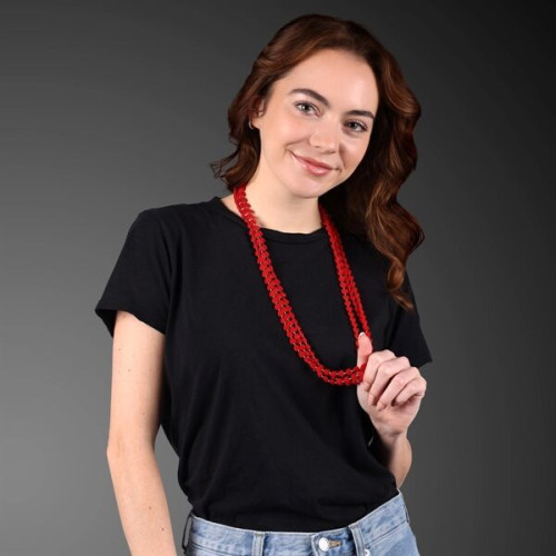 Red Heart Beads Value Necklace (Non-Light Up)