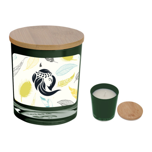 Bamboo Soy Candle With Full Color Label
