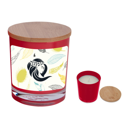 Bamboo Soy Candle With Full Color Label