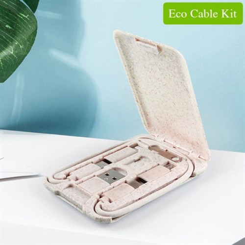 Eco-Friendly 6 In 1 Charging Cable Kit Wheat Straw