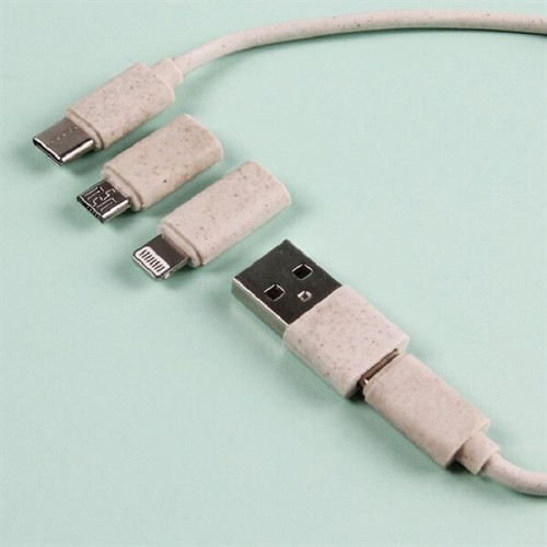 Eco-Friendly 6 In 1 Charging Cable Kit Wheat Straw