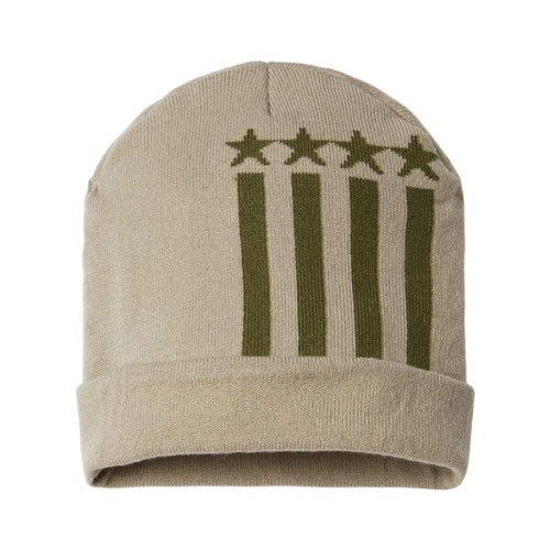 CAP AMERICA USA-Made Patriotic Cuffed Beanie