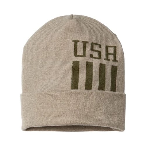 CAP AMERICA USA-Made Patriotic Cuffed Beanie