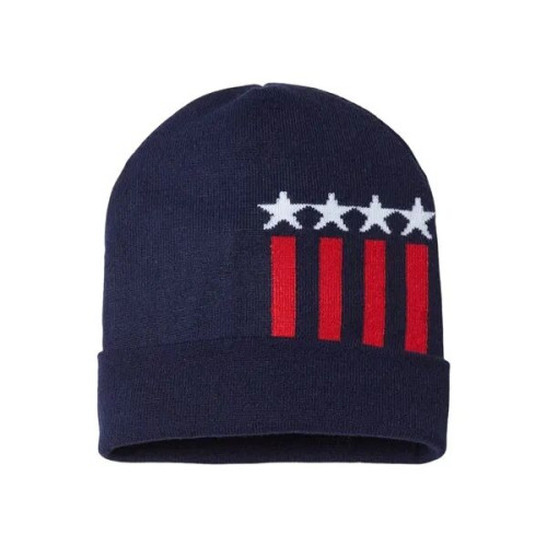 CAP AMERICA USA-Made Patriotic Cuffed Beanie