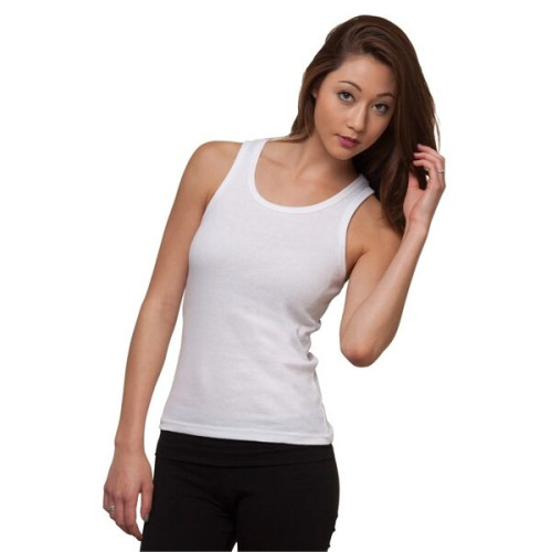 Bayside Women's USA-Made 2x1 Ribbed Tank Top