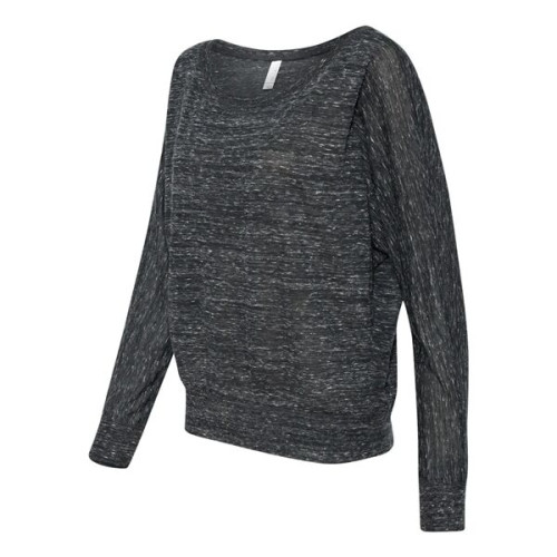 BELLA + CANVAS Women's Flowy Off Shoulder Long Sleeve Tee