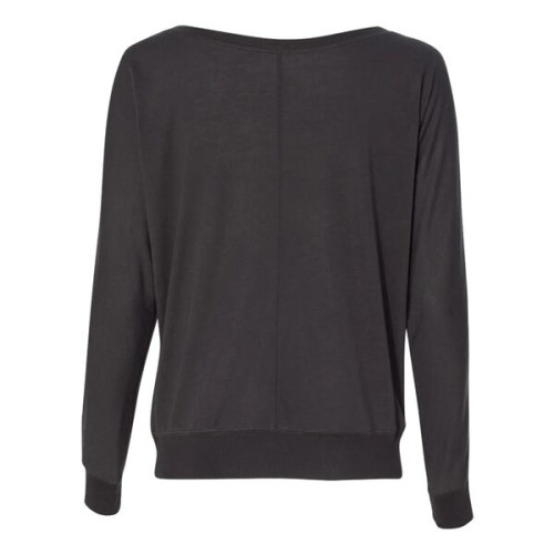 BELLA + CANVAS Women's Flowy Off Shoulder Long Sleeve Tee