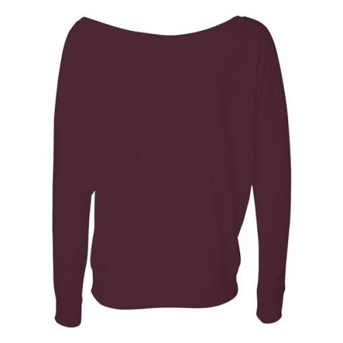 BELLA + CANVAS Women's Flowy Off Shoulder Long Sleeve Tee