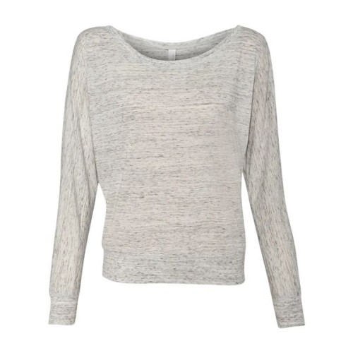 BELLA + CANVAS Women's Flowy Off Shoulder Long Sleeve Tee