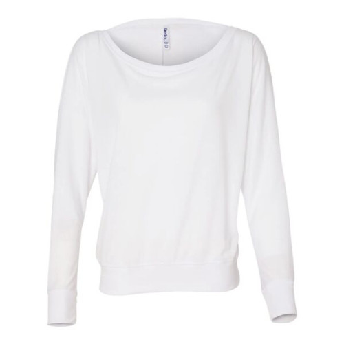 BELLA + CANVAS Women's Flowy Off Shoulder Long Sleeve Tee