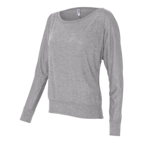 BELLA + CANVAS Women's Flowy Off Shoulder Long Sleeve Tee