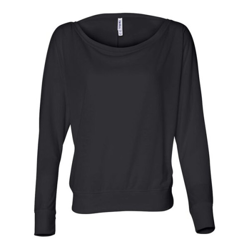 BELLA + CANVAS Women's Flowy Off Shoulder Long Sleeve Tee