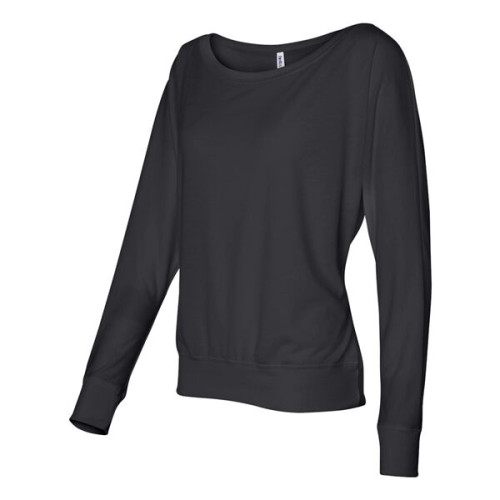 BELLA + CANVAS Women's Flowy Off Shoulder Long Sleeve Tee