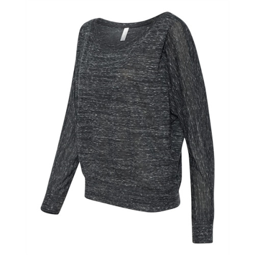 BELLA + CANVAS Women's Flowy Off Shoulder Long Sleeve Tee