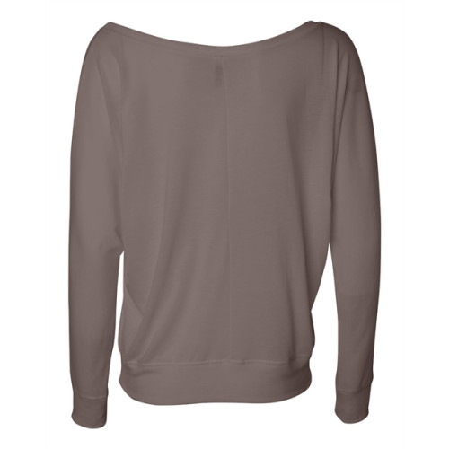 BELLA + CANVAS Women's Flowy Off Shoulder Long Sleeve Tee