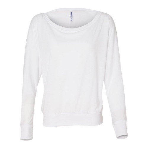 BELLA + CANVAS Women's Flowy Off Shoulder Long Sleeve Tee