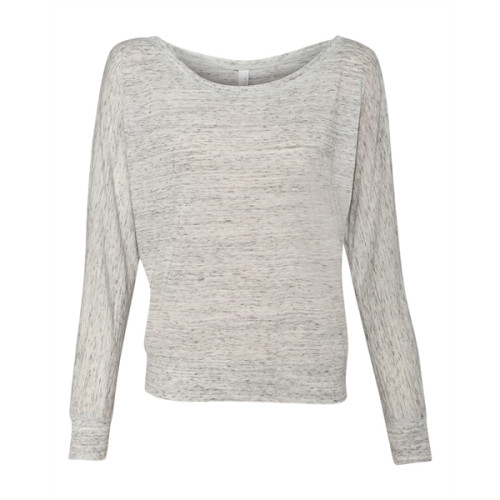 BELLA + CANVAS Women's Flowy Off Shoulder Long Sleeve Tee