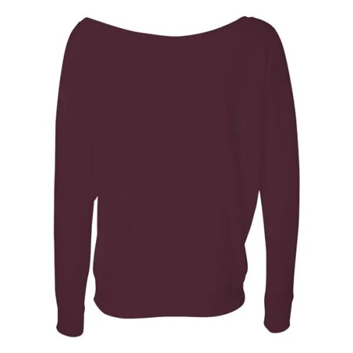 BELLA + CANVAS Women's Flowy Off Shoulder Long Sleeve Tee