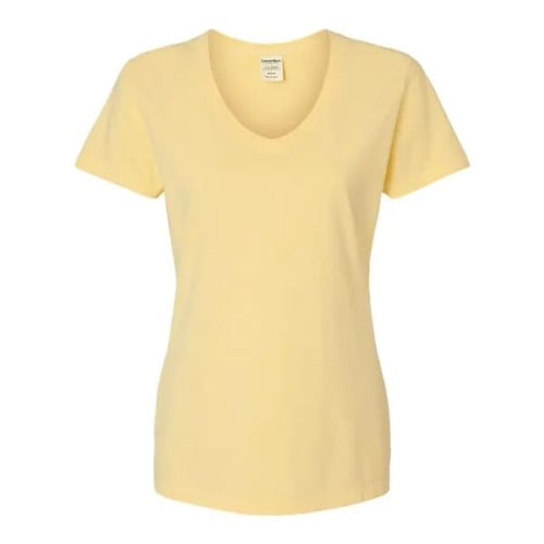 ComfortWash by Hanes Women's Garment-Dyed V-Neck T-Shirt