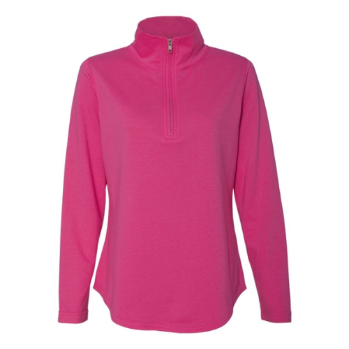 LAT Women's Quarter Zip French Terry Pullover