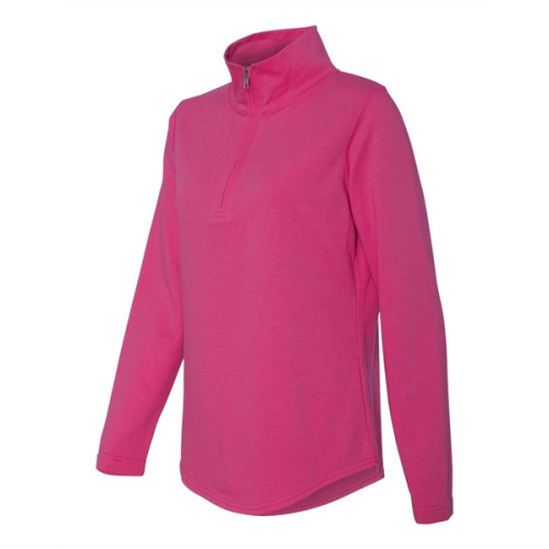 LAT Women's Quarter Zip French Terry Pullover