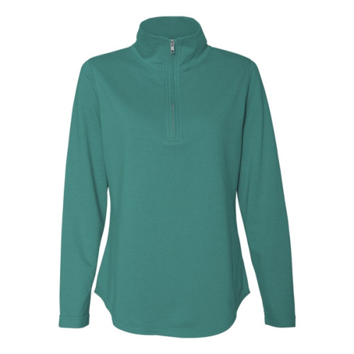 LAT Women's Quarter Zip French Terry Pullover