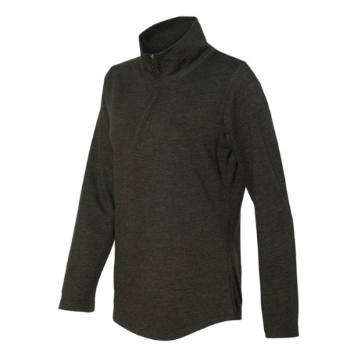 LAT Women's Quarter Zip French Terry Pullover