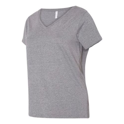 LAT Curvy Collection Women's Premium Jersey V-Neck Tee