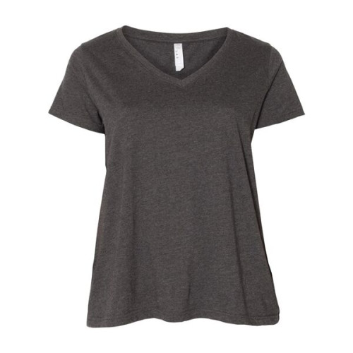 LAT Curvy Collection Women's Premium Jersey V-Neck Tee