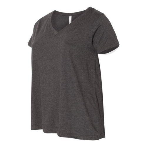LAT Curvy Collection Women's Premium Jersey V-Neck Tee