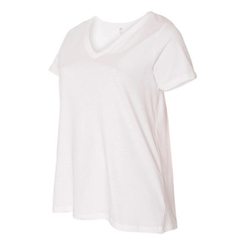 LAT Curvy Collection Women's Premium Jersey V-Neck Tee