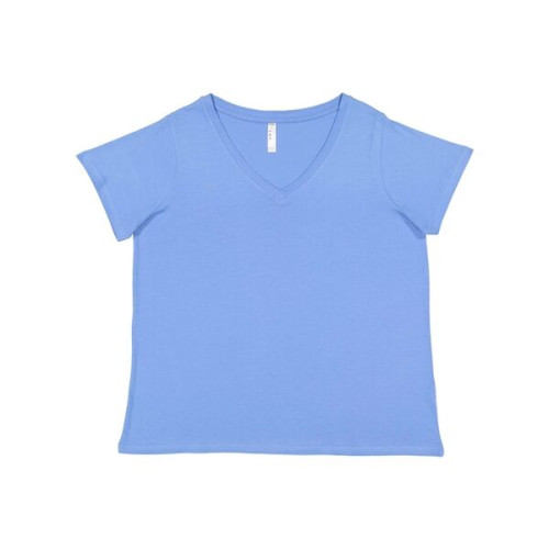 LAT Curvy Collection Women's Premium Jersey V-Neck Tee