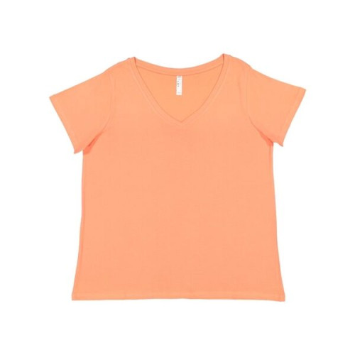 LAT Curvy Collection Women's Premium Jersey V-Neck Tee