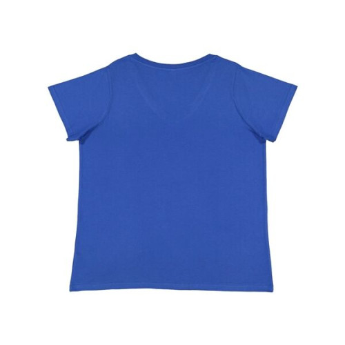 LAT Curvy Collection Women's Premium Jersey V-Neck Tee