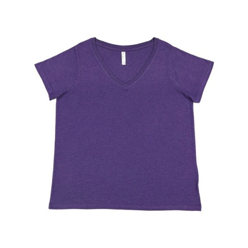 LAT Curvy Collection Women's Premium Jersey V-Neck Tee