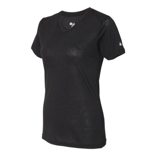 Badger Women's Triblend Performance V-Neck T-Shirt