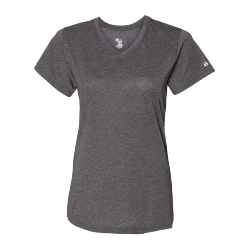 Badger Women's Triblend Performance V-Neck T-Shirt