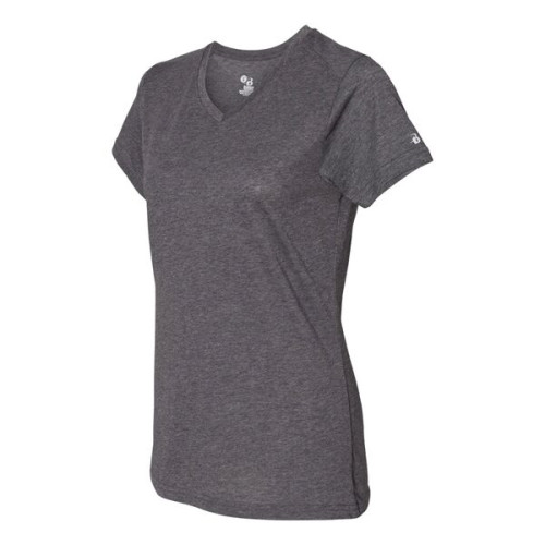 Badger Women's Triblend Performance V-Neck T-Shirt