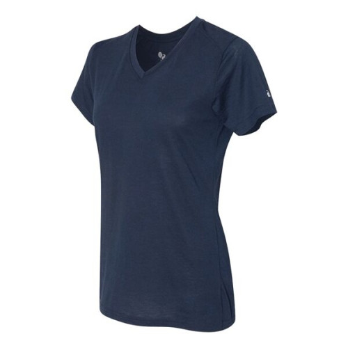 Badger Women's Triblend Performance V-Neck T-Shirt