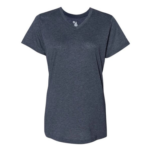 Badger Women's Triblend Performance V-Neck T-Shirt
