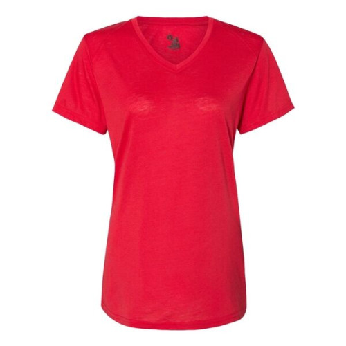 Badger Women's Triblend Performance V-Neck T-Shirt