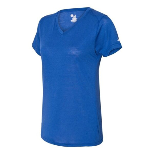 Badger Women's Triblend Performance V-Neck T-Shirt