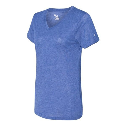 Badger Women's Triblend Performance V-Neck T-Shirt