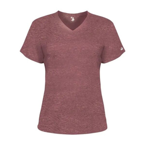Badger Women's Triblend Performance V-Neck T-Shirt