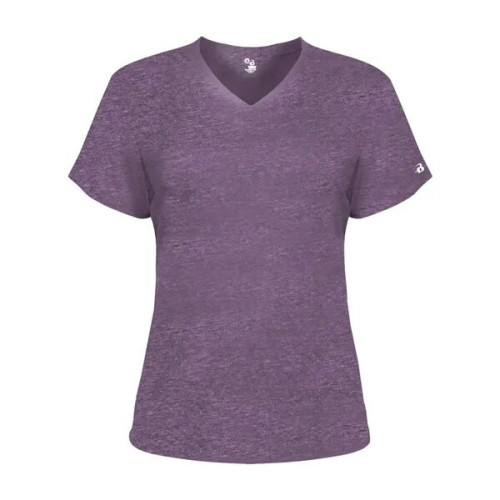 Badger Women's Triblend Performance V-Neck T-Shirt