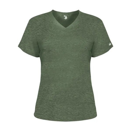 Badger Women's Triblend Performance V-Neck T-Shirt