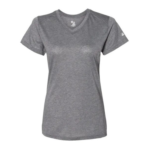 Badger Women's Triblend Performance V-Neck T-Shirt