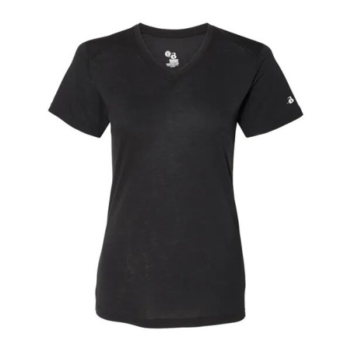 Badger Women's Triblend Performance V-Neck T-Shirt