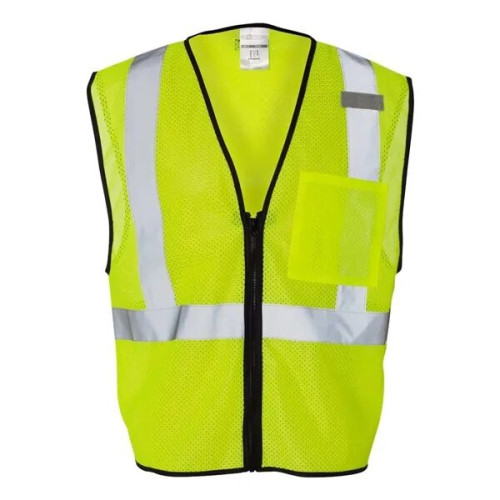 Kishigo Unisex Single Pocket Zipper Mesh Class 2 Vest
