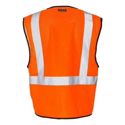 Kishigo Unisex Single Pocket Zipper Mesh Class 2 Vest